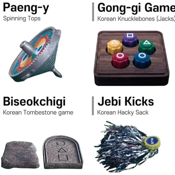 5PCS Gonggi Korean Stones Set Korean Folk Game Dice Traditional Play Hand Eye Coordination Training Funny Pebbles Board Games - Image 2