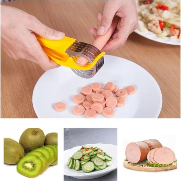 Ham Banana Slicer Cutter Eco-friendly Kitchen Tools Plastic Vegetable Fruit Slicers Cutter Cucumber Sala Shredders Cooking Tools - Image 13