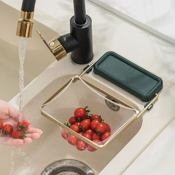 Kitchen Sink Filter Rack Foldable Sink Strainer Mesh Bag Stand Waste Garbage Net Shelf Disposable Garbage Mesh Bag Kitchen Gadge - Image 3