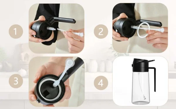 2in1 500ml plastic Oil Sprayer Oil Spray Bottle Oil Tank BBQ Kitchen Baking BBQ Picnic Kitchen Tools for Businesses - Image 8