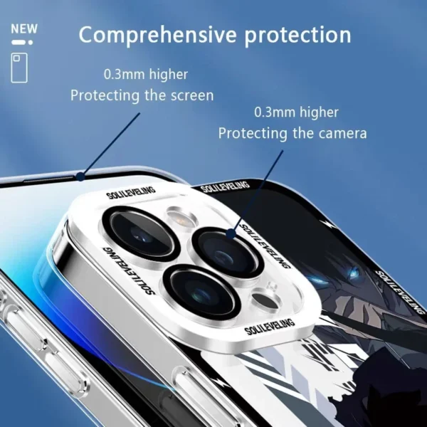 Case For iPhone 15 16 Pro Max 14 Plus 13 12 11 Pro XR XS X 8 7 SE 2020 Anime S-Solo Levelings Shockproof Clear Silicone Cover - Image 4