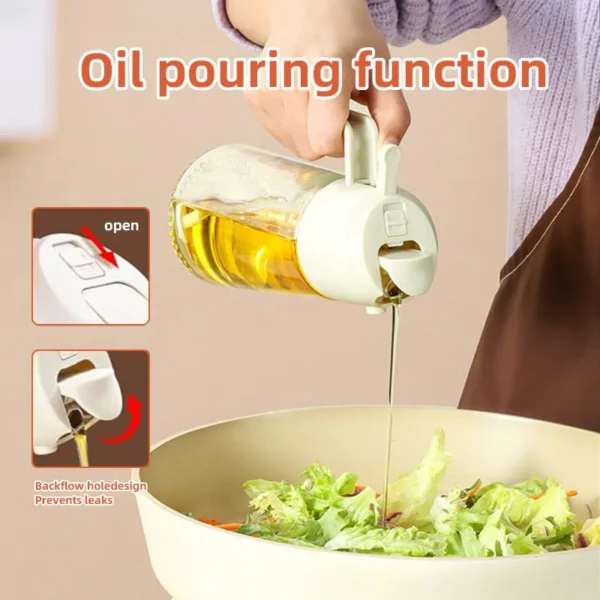 2in1 500ml plastic Oil Sprayer Oil Spray Bottle Oil Tank BBQ Kitchen Baking BBQ Picnic Kitchen Tools for Businesses - Image 3