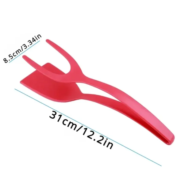 2 in 1 Nylon Grip Flip Tongs Egg Spatula Tongs Steak Spatula Tongs Clamp Pancake Fried Turners Kitchen Accessories Kitchen Items - Image 6