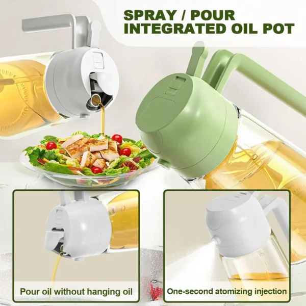 2in1 500ml plastic Oil Sprayer Oil Spray Bottle Oil Tank BBQ Kitchen Baking BBQ Picnic Kitchen Tools for Businesses - Image 2