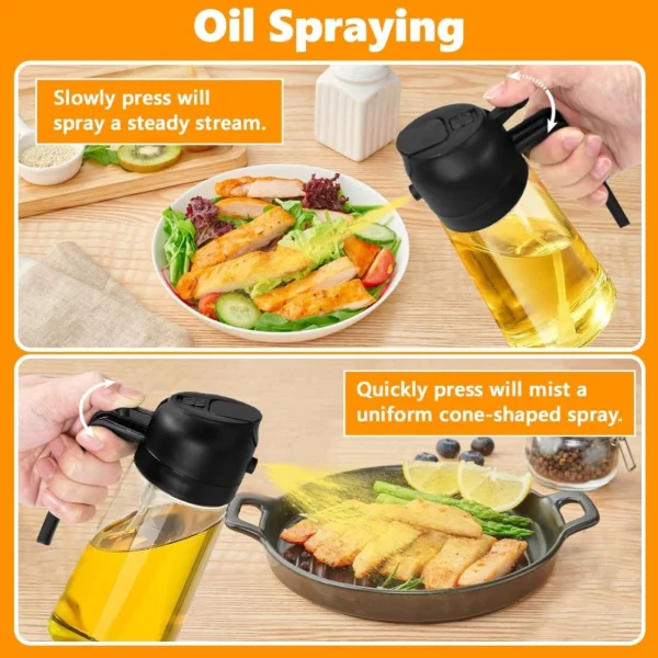 2in1 500ml plastic Oil Sprayer Oil Spray Bottle Oil Tank BBQ Kitchen Baking BBQ Picnic Kitchen Tools for Businesses - Image 6