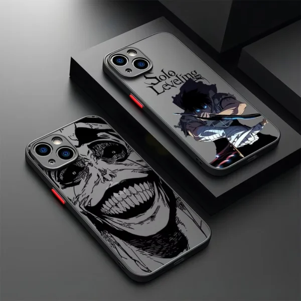 Anime S-Solo Levelings Phone Case For iPhone 16 15 14 13 12 11 Pro Max X XR XSMax 7 8 Plus Matte Transparent Back Cover