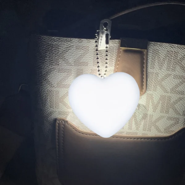 1/2/3PCS Purse Heart LED Light Handbag Lamp Automatic Motion Activated Purse Heart Shaped Light for Women Bah Purse Charm