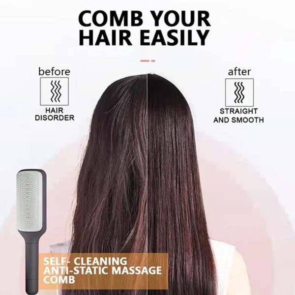 4 In 1 Self Cleaning Hair Brush - Image 5